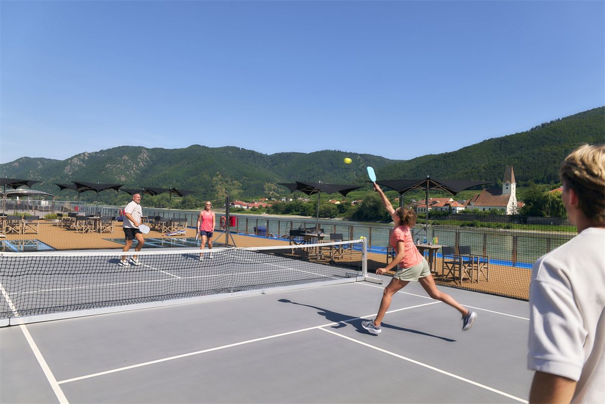 Guests on AmaMagna’s Sun Deck on the Danube