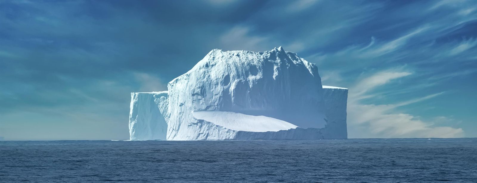 A tabular iceberg in the Southern Ocean