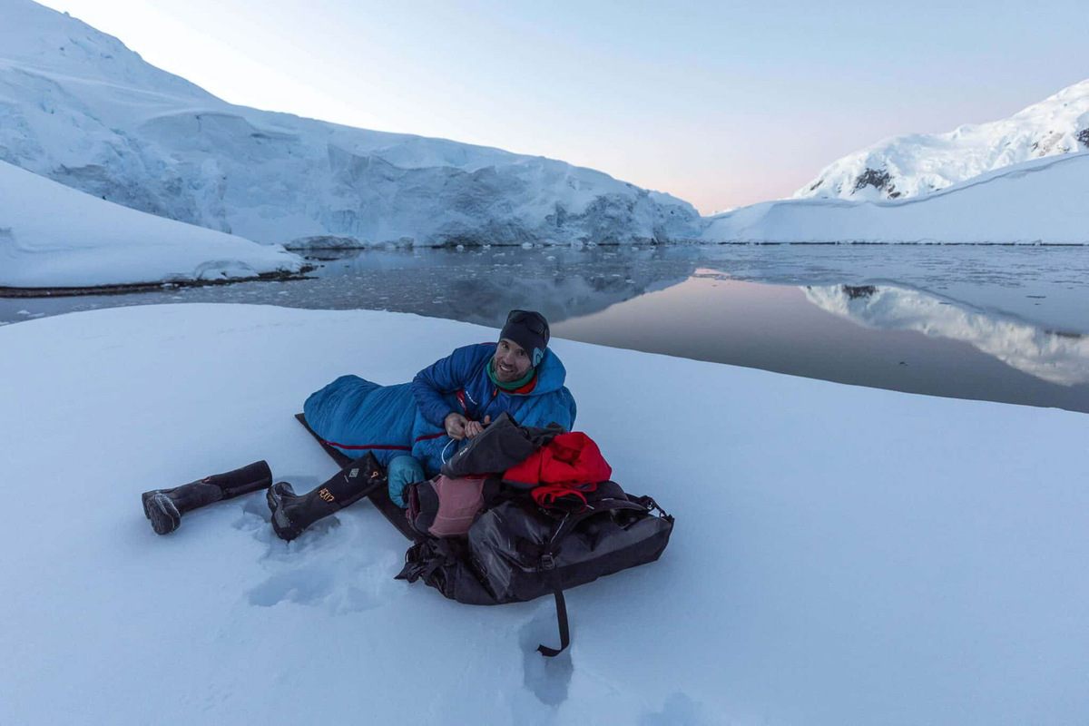 Camping ashore at Paradise Bay, Antarctica