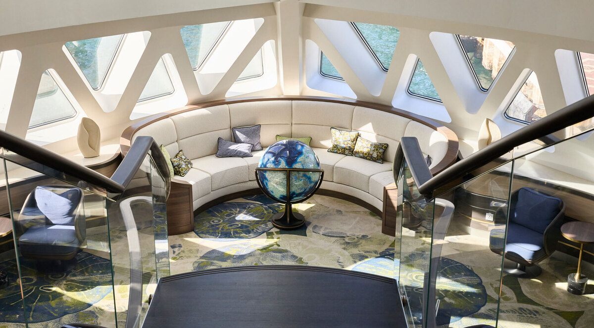Glass Atrium Lounge on Aurora Expeditions