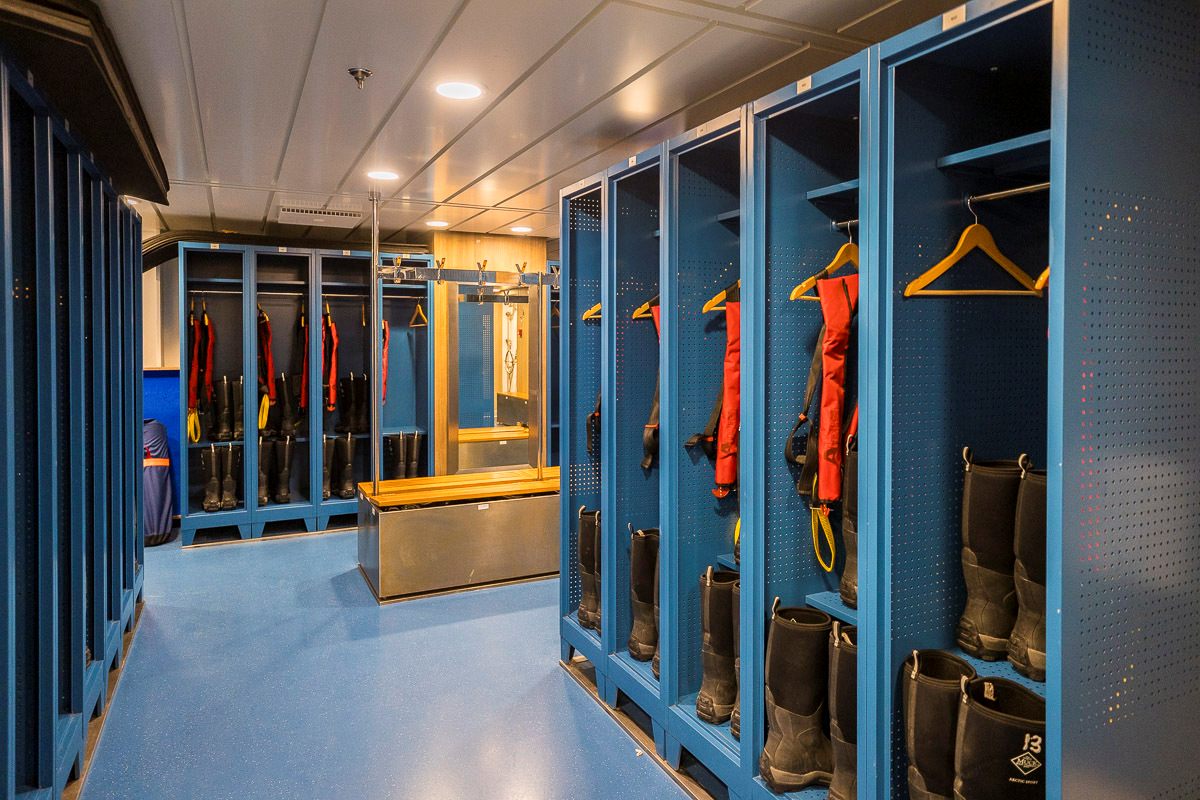 Mudroom on Aurora Expeditions