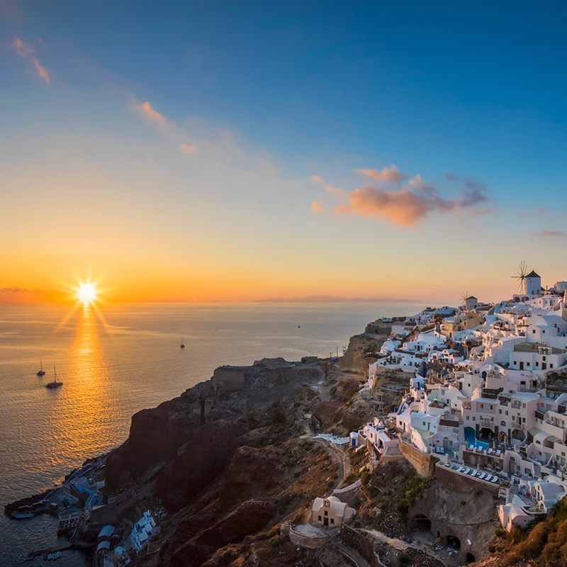 Santorini, a Mediterranean cruise destination