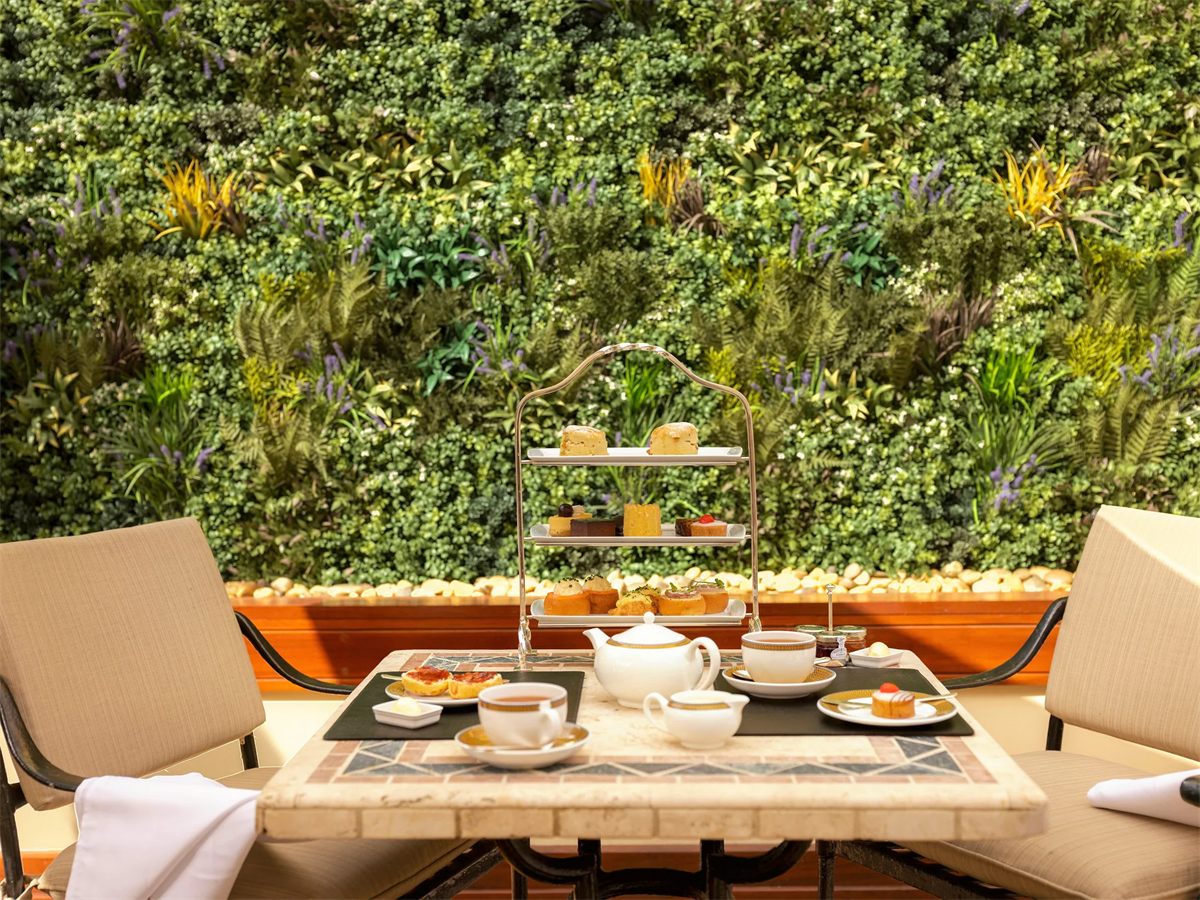 The Grills Courtyard, the terrace reserved for Grill Suite guests