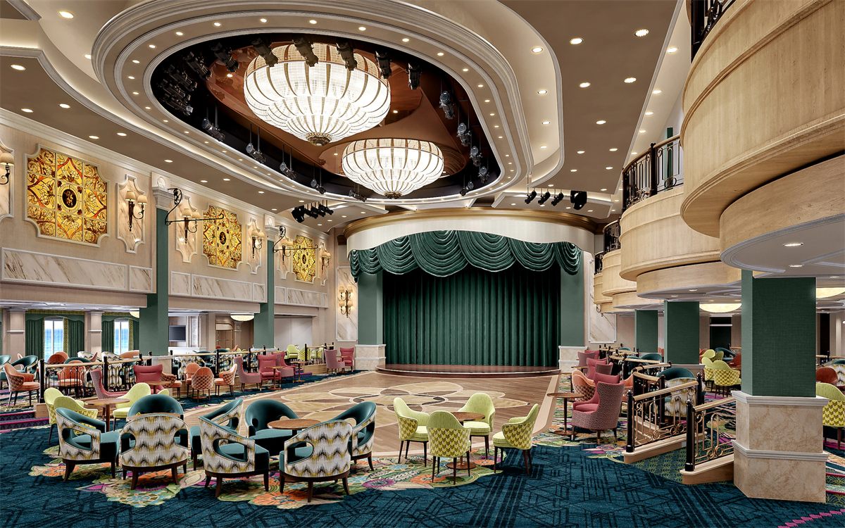 Render of Queen Victoria’s redesigned Queens Room, due October 2026