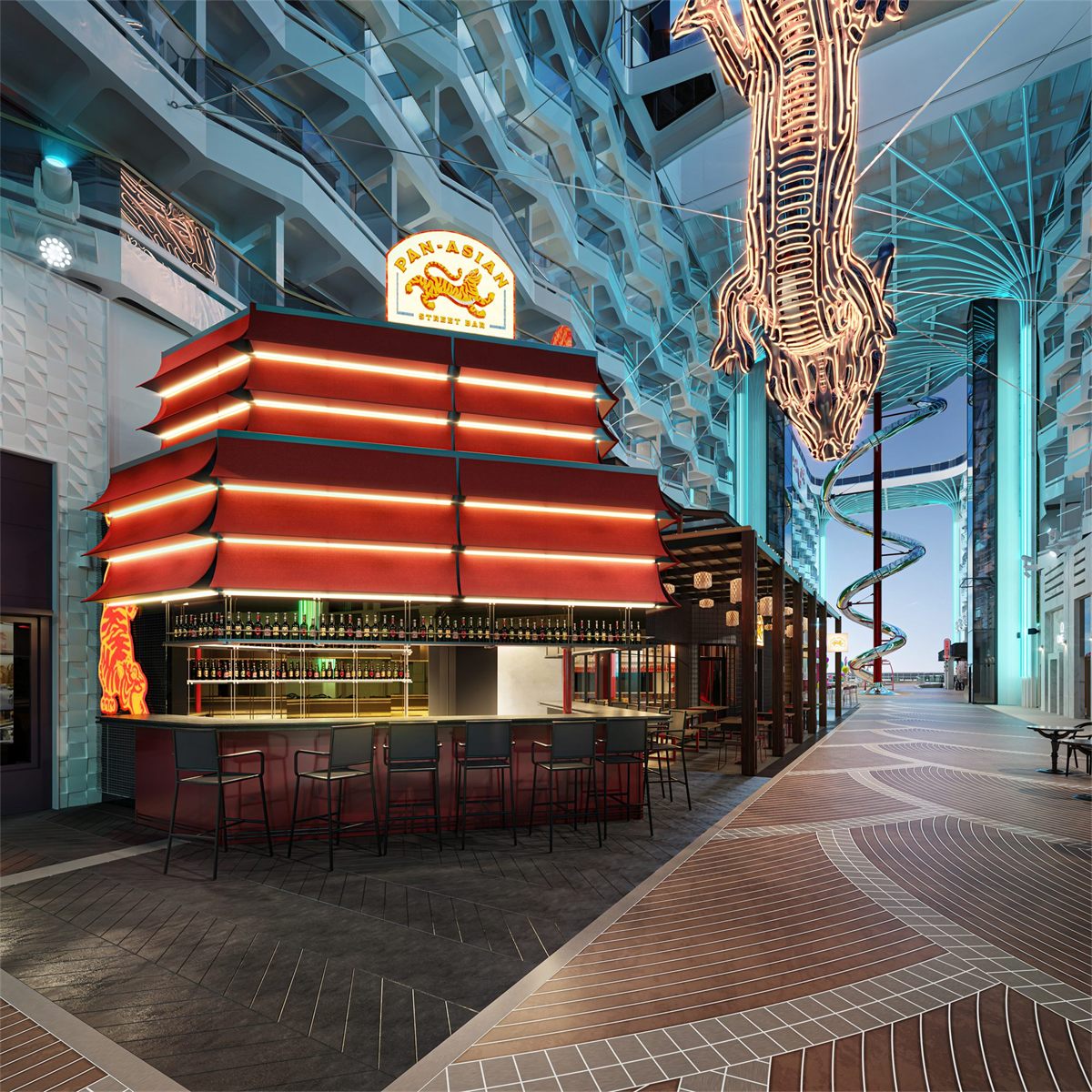 Pan-Asian Street Bar on MSC Cruises