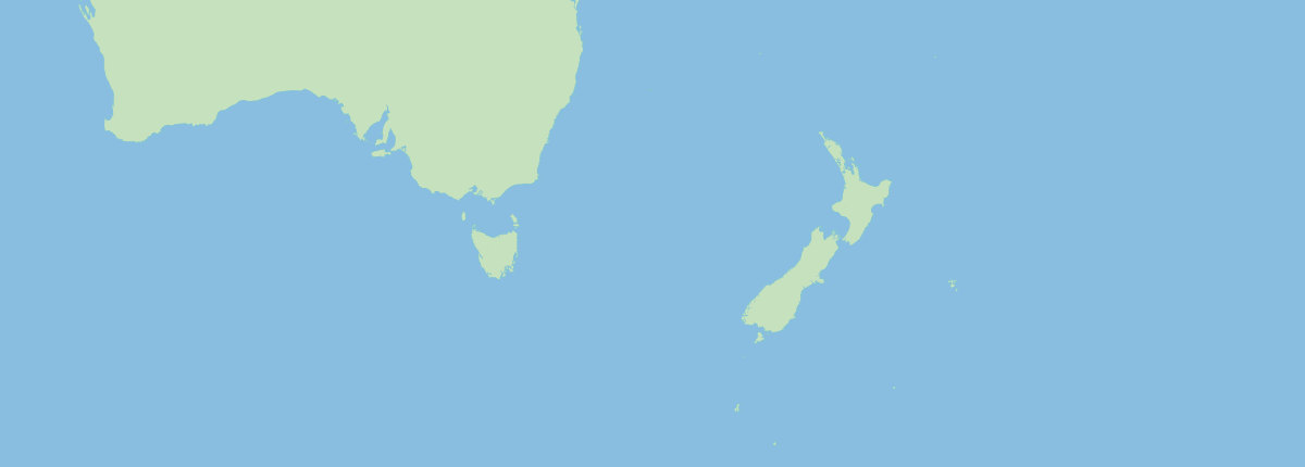 Route map: Sydney, Milford Sound, Doubtful Sound, Dusky Sound, Dunedin, Christchurch, Auckland, Bay of Islands, back to Sydney