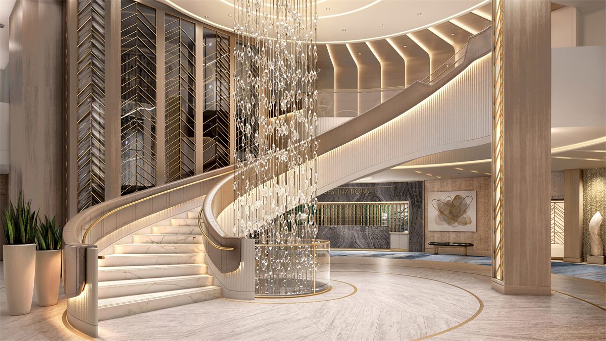 The Grand Atrium aboard Riviera