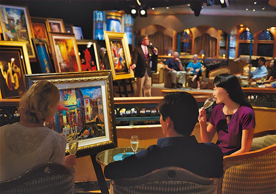 Art gallery and auctions on Princess Cruises