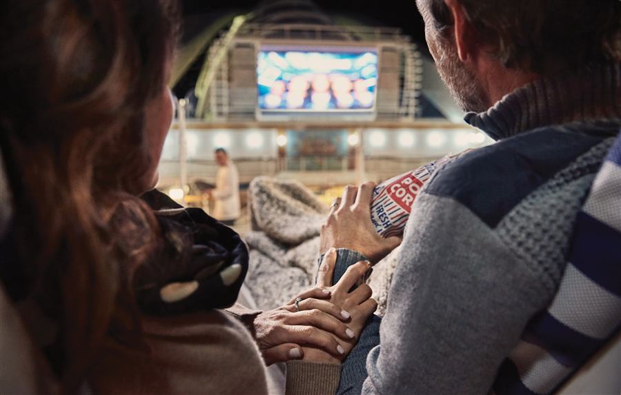 Movies Under the Stars on the pool deck