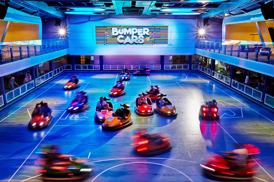 SeaPlex bumper cars on Royal Caribbean