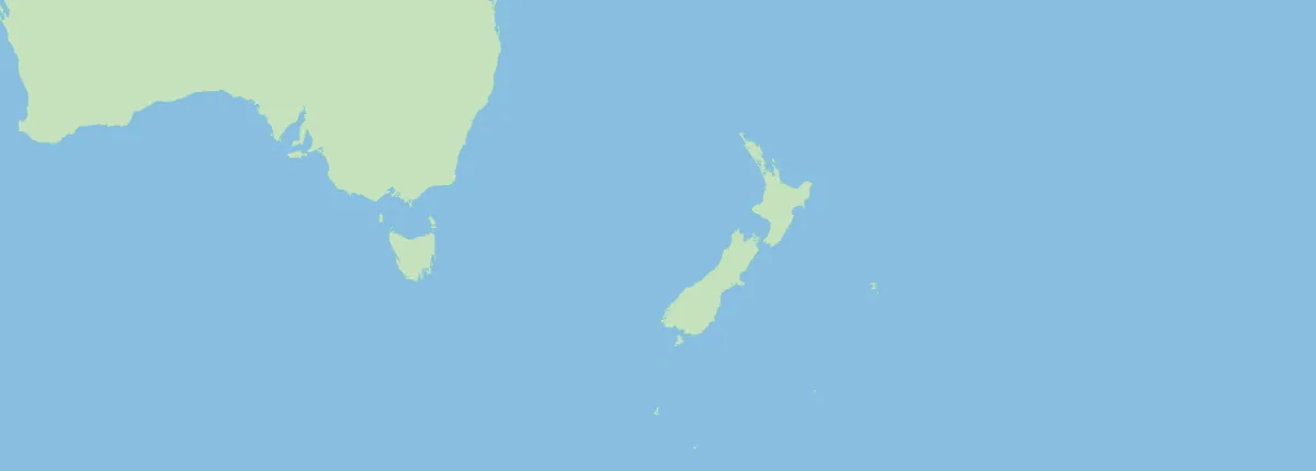 Route map: Sydney, Milford Sound, Doubtful Sound, Dusky Sound, Dunedin, Christchurch, Wellington, Picton, Tauranga, Auckland, Bay of Islands, back to Sydney