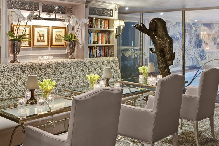 Bar du Leopard, the signature lounge on several Uniworld ships