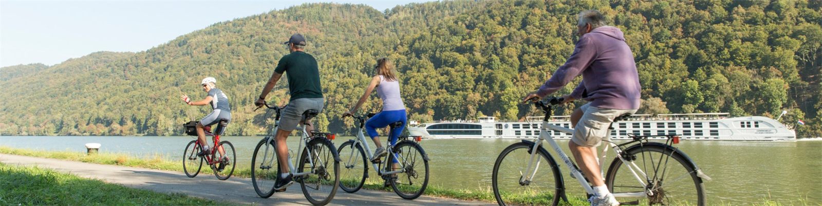 A Let’s Go cycling excursion beside the ship on the Danube